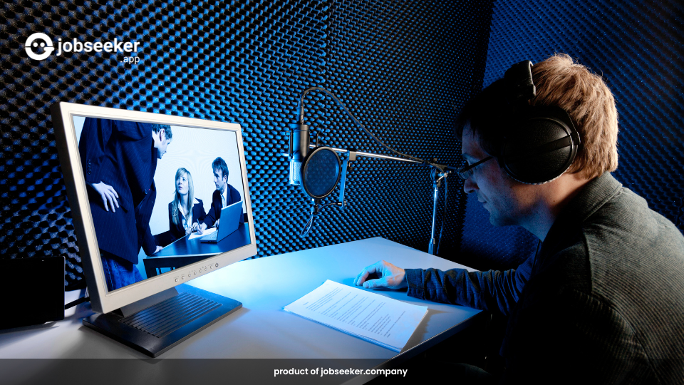 Ilustrasi voice over artist kerja WFH